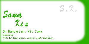 soma kis business card